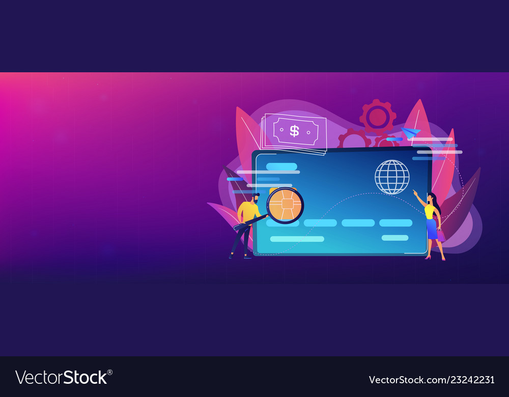 Plastic Money Header Banner Royalty Free Vector Image