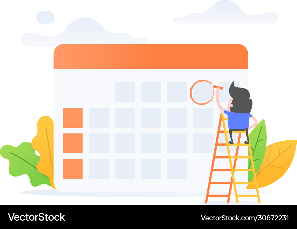 Schedule management Royalty Free Vector Image - VectorStock