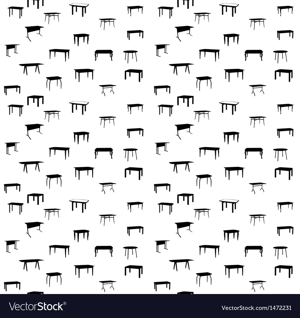 Seamless pattern of table isolated Royalty Free Vector Image