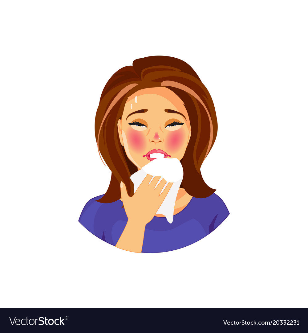 Sick Woman Royalty Free Vector Image VectorStock