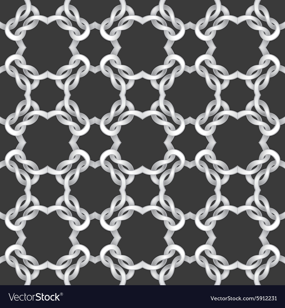 White net on black background seamless pattern Vector Image