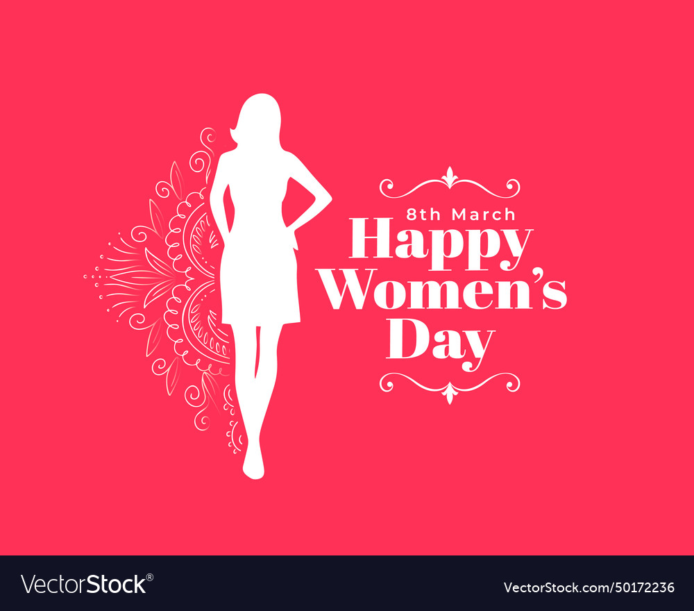 8th March Womens Day Wishes Background Royalty Free Vector