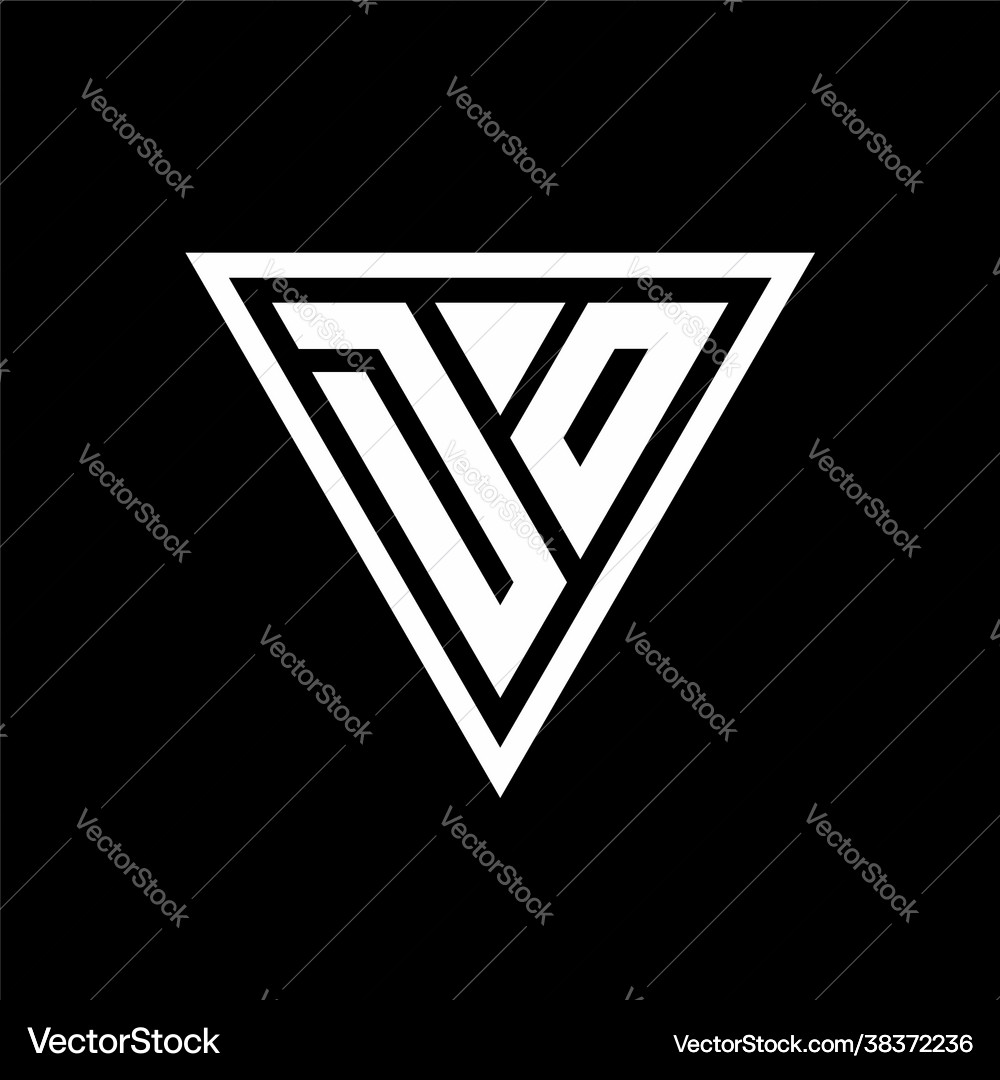 Do logo monogram with triangle shape designs Vector Image