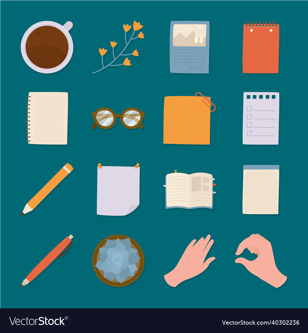 drawing-and-writing-elements-royalty-free-vector-image