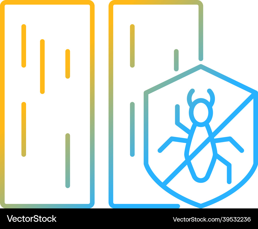 Protection from termite gradient linear icon Vector Image