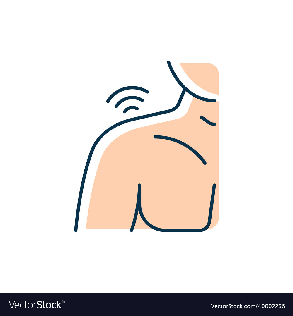 Shoulders rheumatism rgb color icon vector image Shoulders rheumatism rgb color icon
