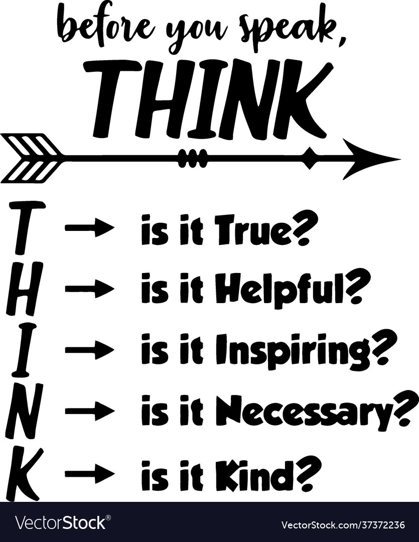 think-before-you-speak-typography-letter-quotes-vector-image