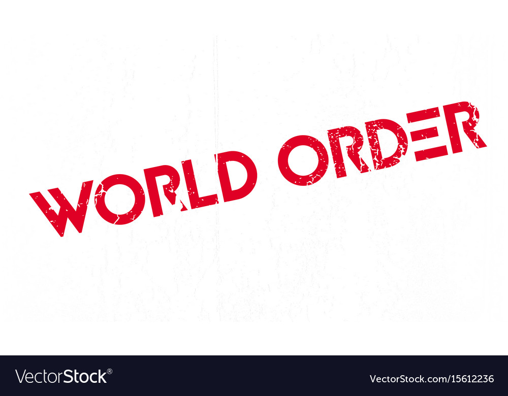 World order rubber stamp Royalty Free Vector Image