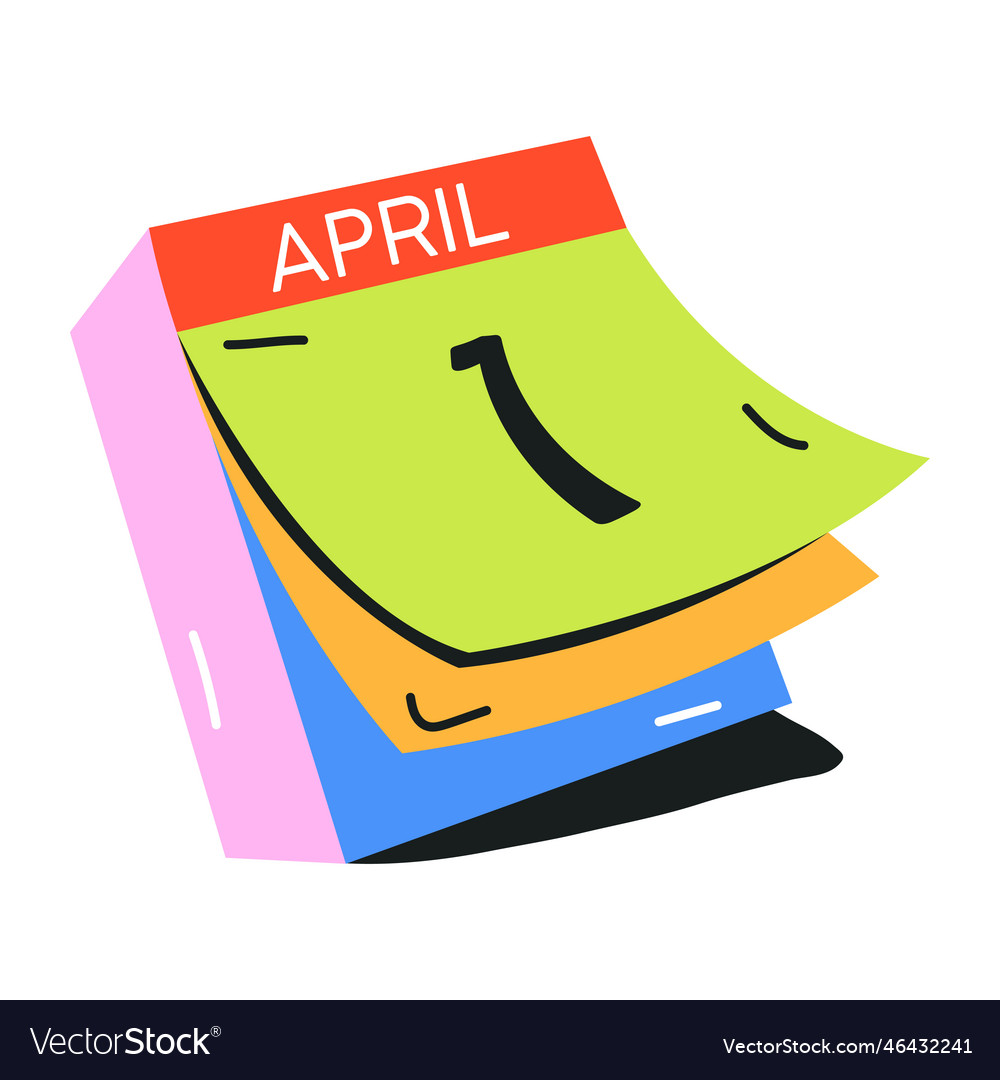 1st april Royalty Free Vector Image - VectorStock