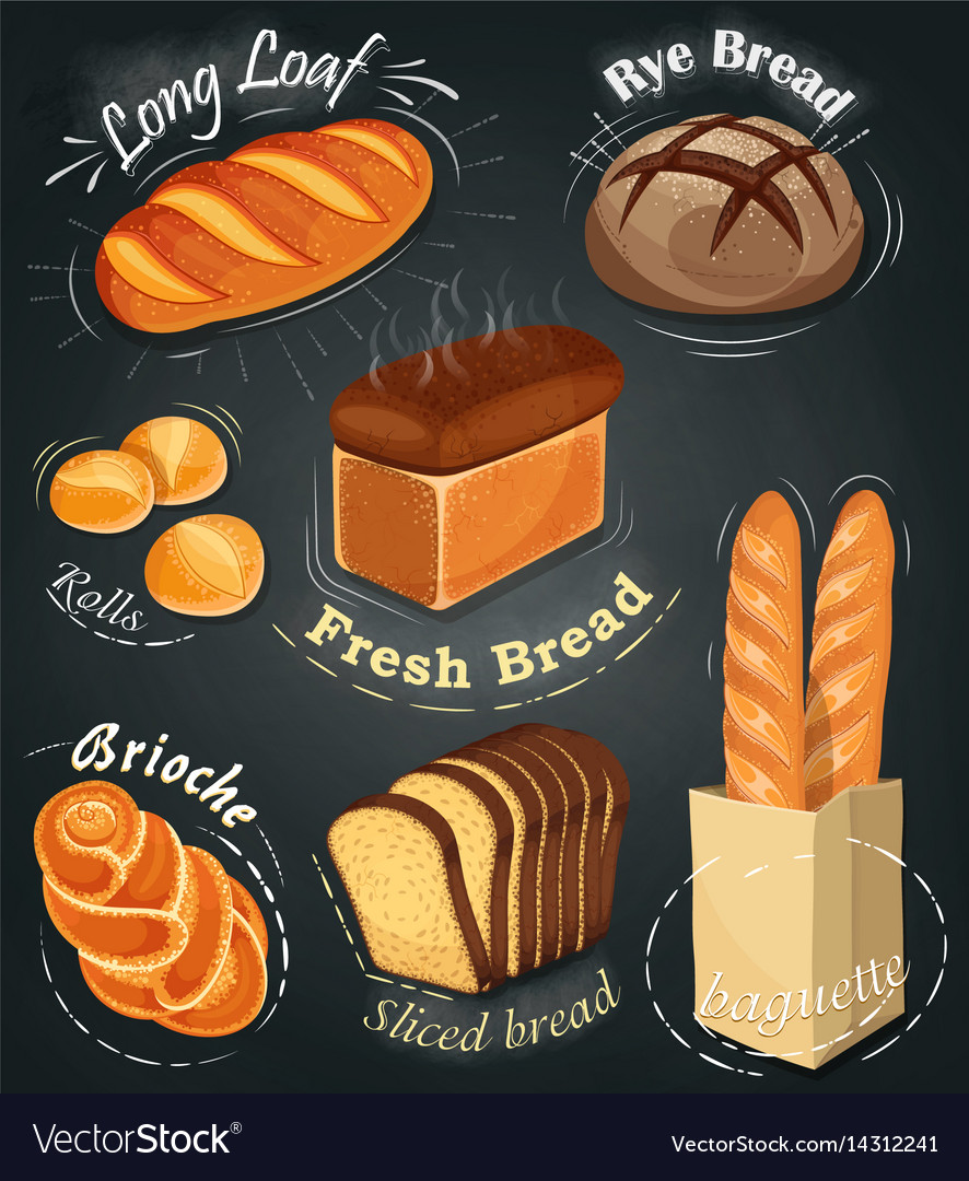 Advertising bakery on the chalkboard Royalty Free Vector