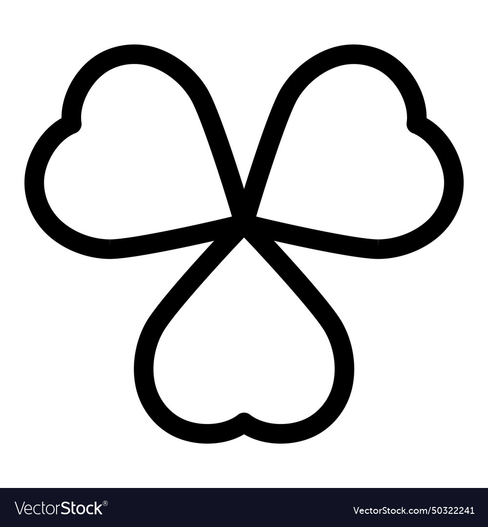 Clover flat icon isolated on white background Vector Image