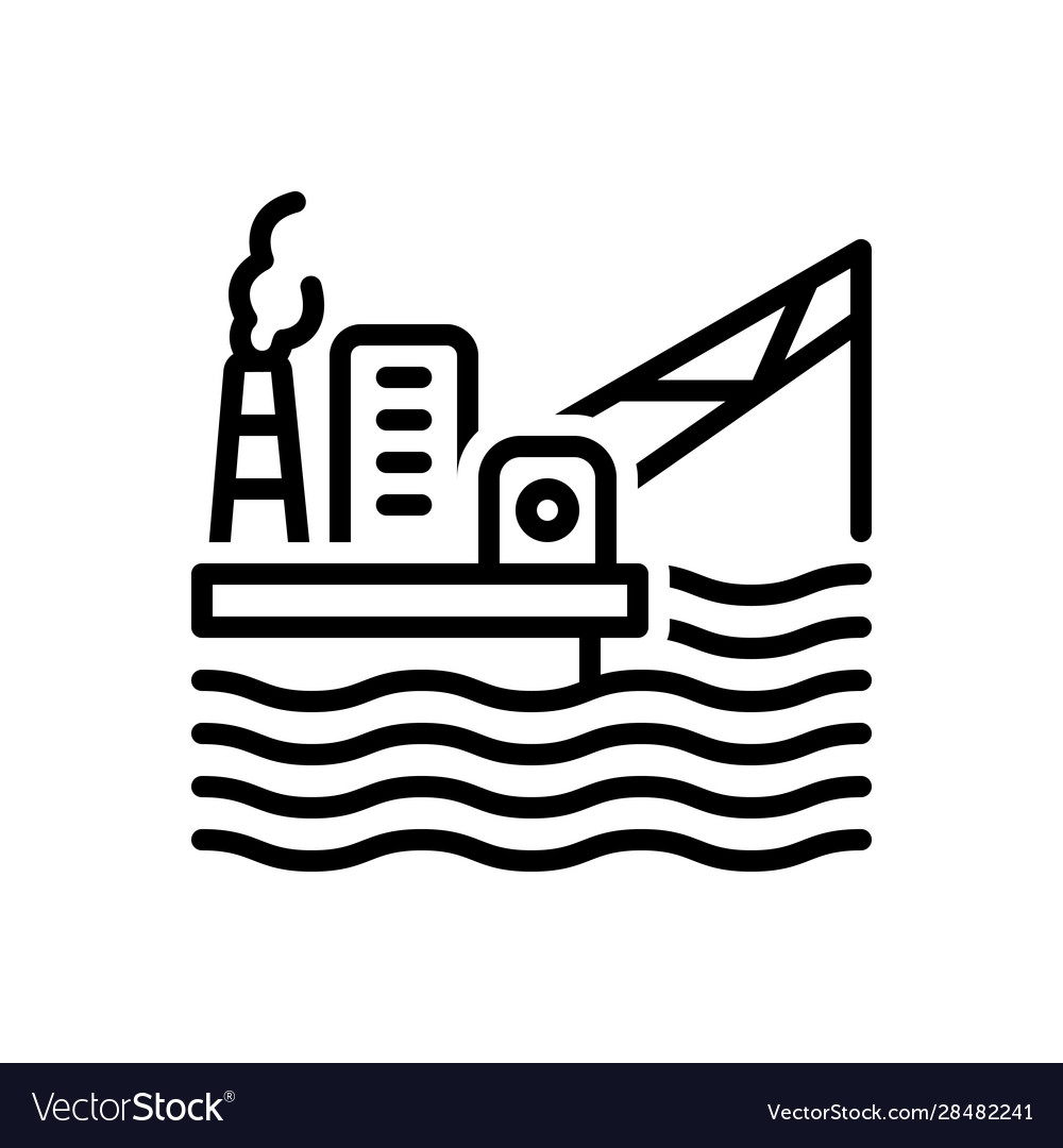 Oil platform Royalty Free Vector Image - VectorStock