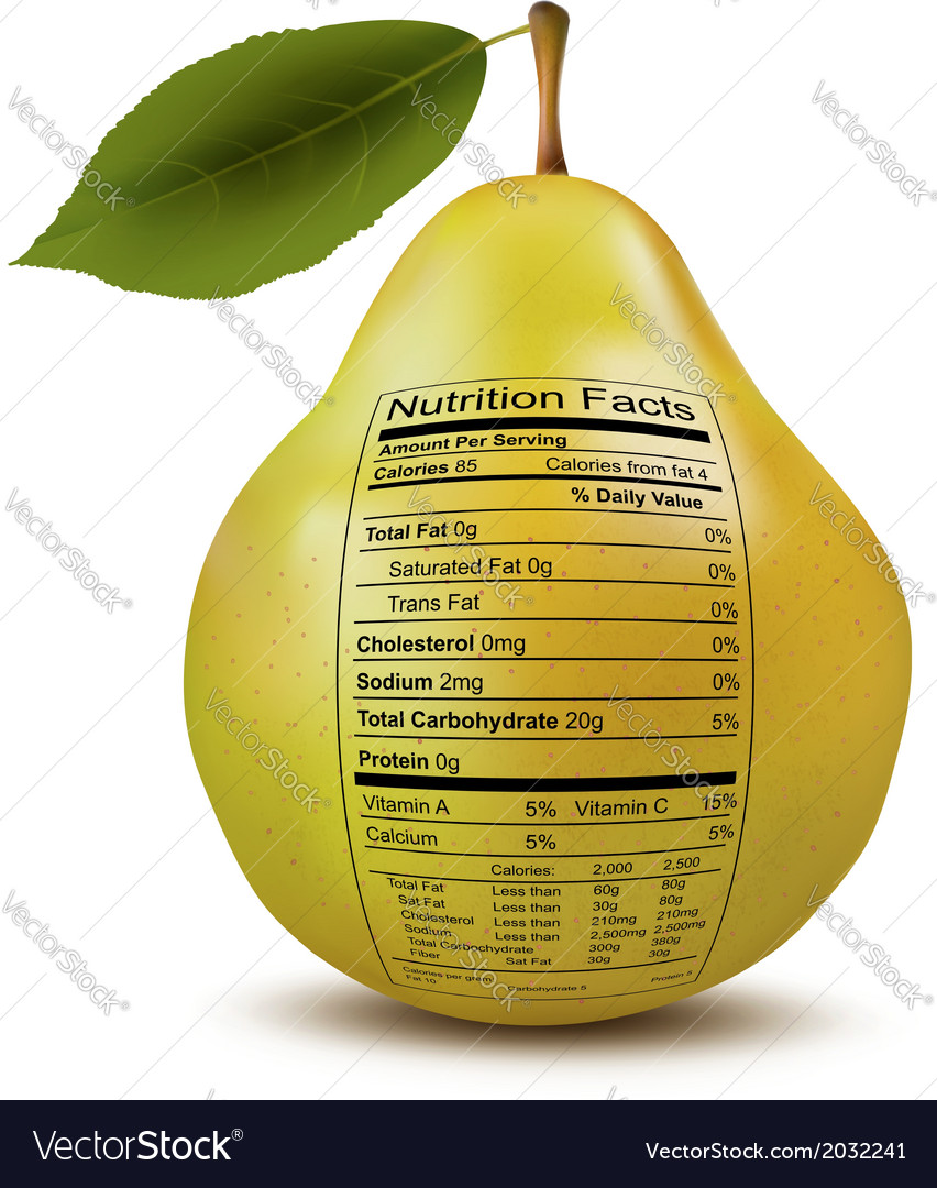 pear-with-nutrition-facts-label-concept-of-healthy