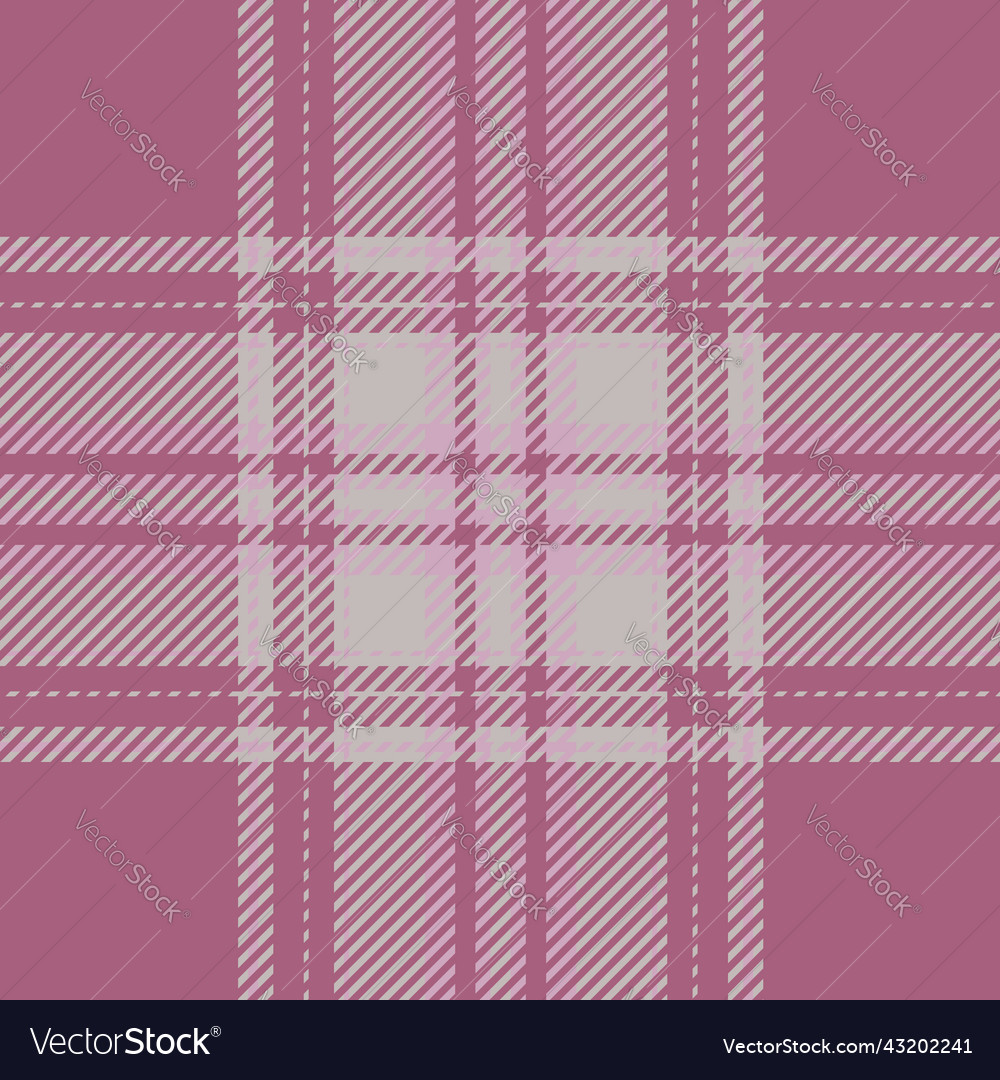 Plaid check pattern in pink seamless fabric Vector Image