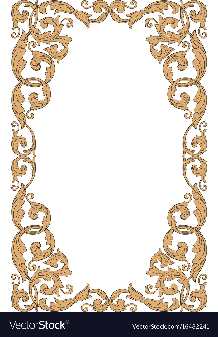 Vintage baroque ornament Royalty Free Vector Image