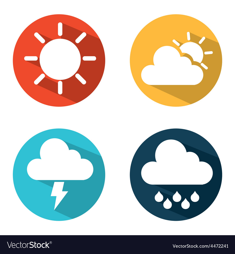 Weather symbols Royalty Free Vector Image - VectorStock