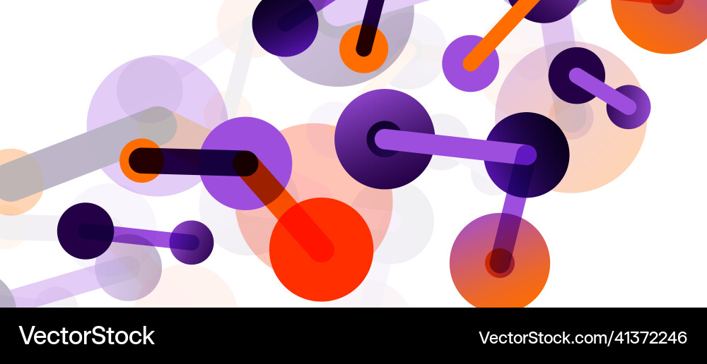 Abstract background round dots connected by lines Vector Image