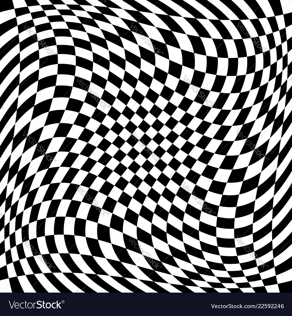 Checkered pattern with spiral twirl swirl Vector Image