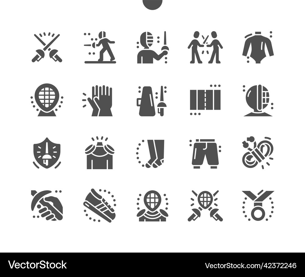 Fencing Protective Clothing Swordsman Royalty Free Vector