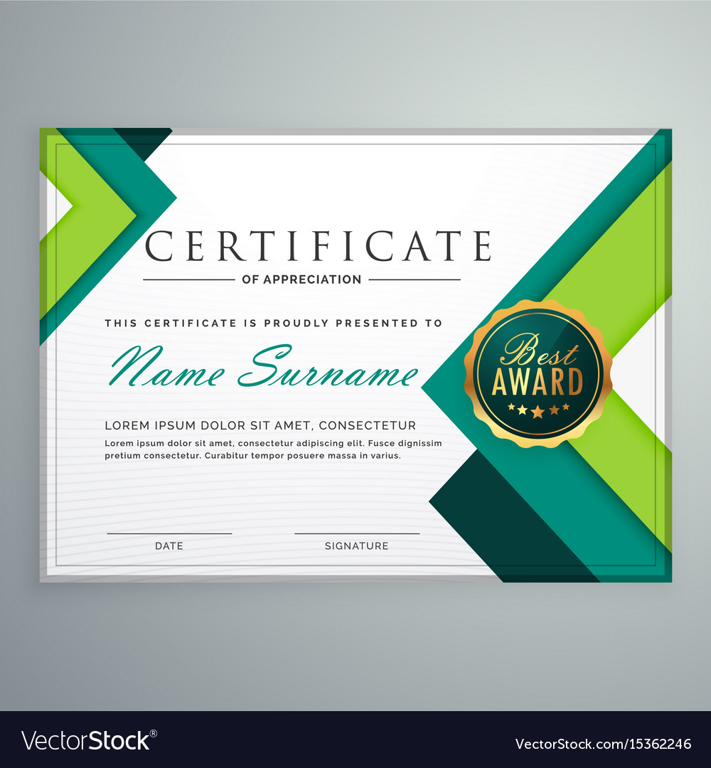 modern certificate design