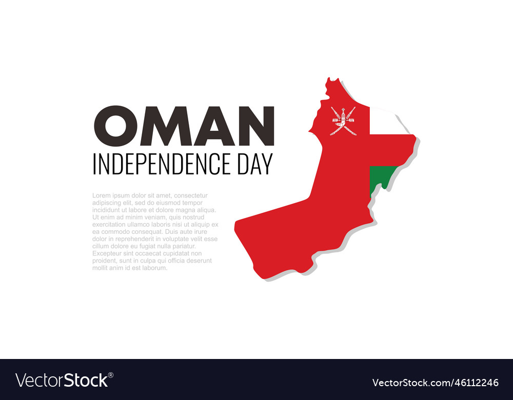Oman independence day background with oman flag Vector Image