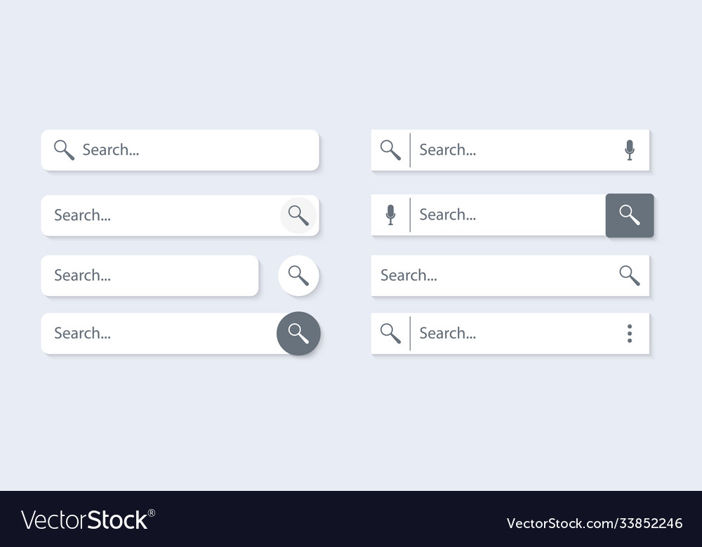 Search bar for ui design and web site Royalty Free Vector