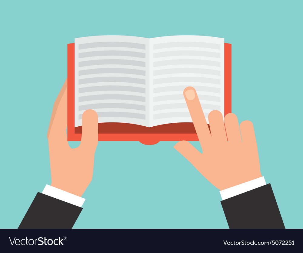 Book reader Royalty Free Vector Image - VectorStock