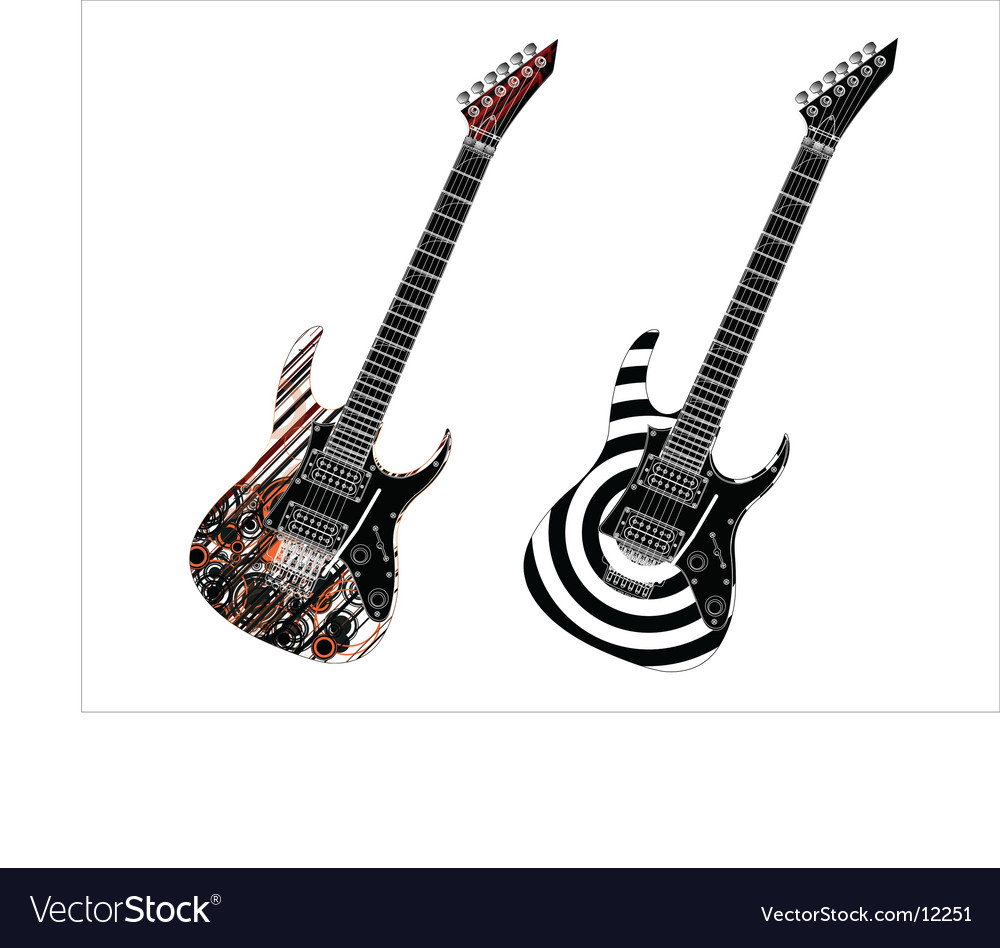 Guitars Royalty Free Vector Image - VectorStock