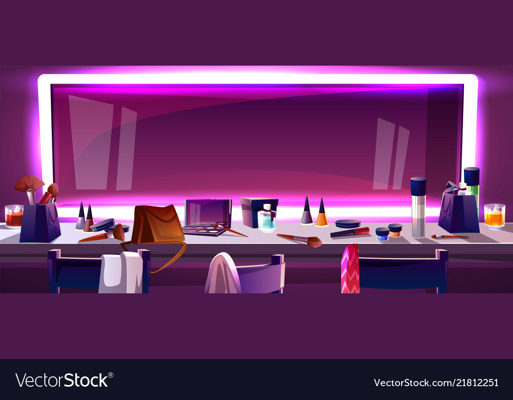 Makeup Mirror With Lamps Royalty Free Vector Image Lamps Royalty Free Vector Image