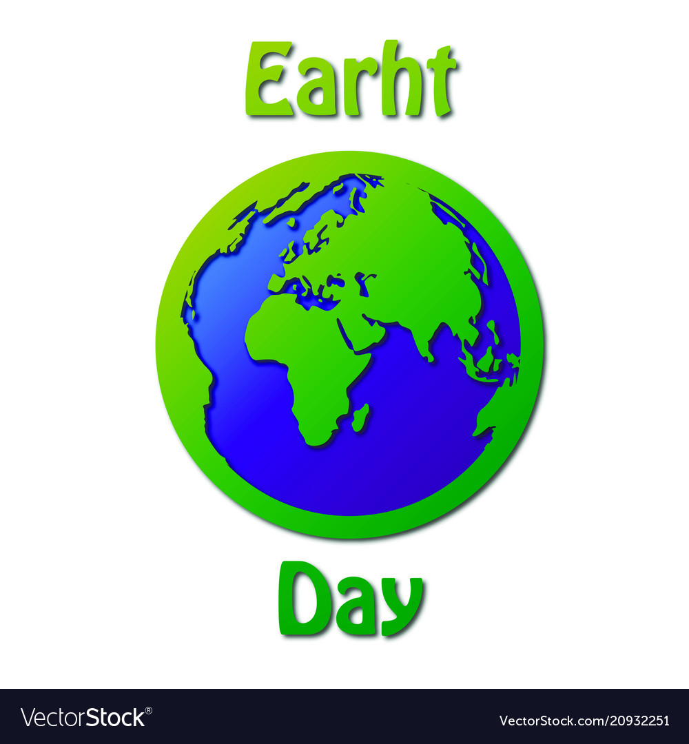 Poster on the earth day Royalty Free Vector Image