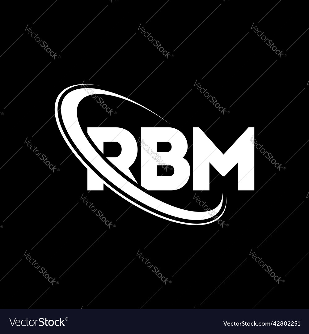 Rbm logo letter design Royalty Free Vector Image