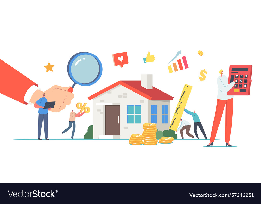 Real property value assessment concept Royalty Free Vector