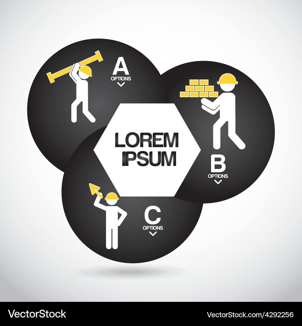 Construction infographic Royalty Free Vector Image
