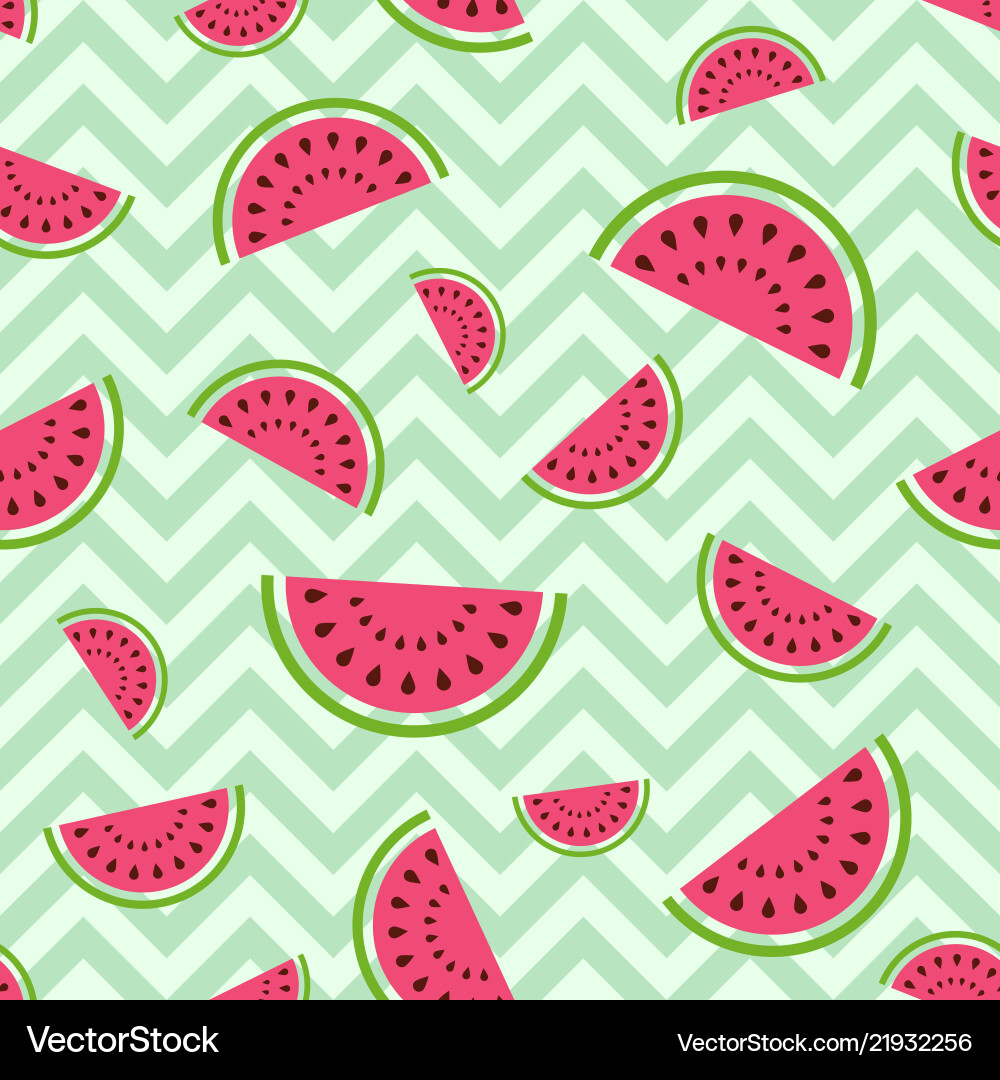 Seamless pattern with watermelons Royalty Free Vector Image
