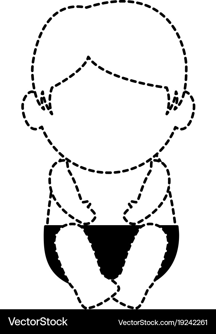 Cute baby avatar character Royalty Free Vector Image