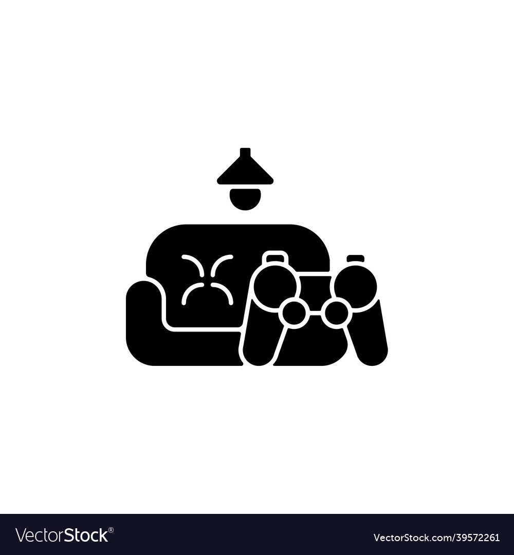 Game room black glyph icon Royalty Free Vector Image