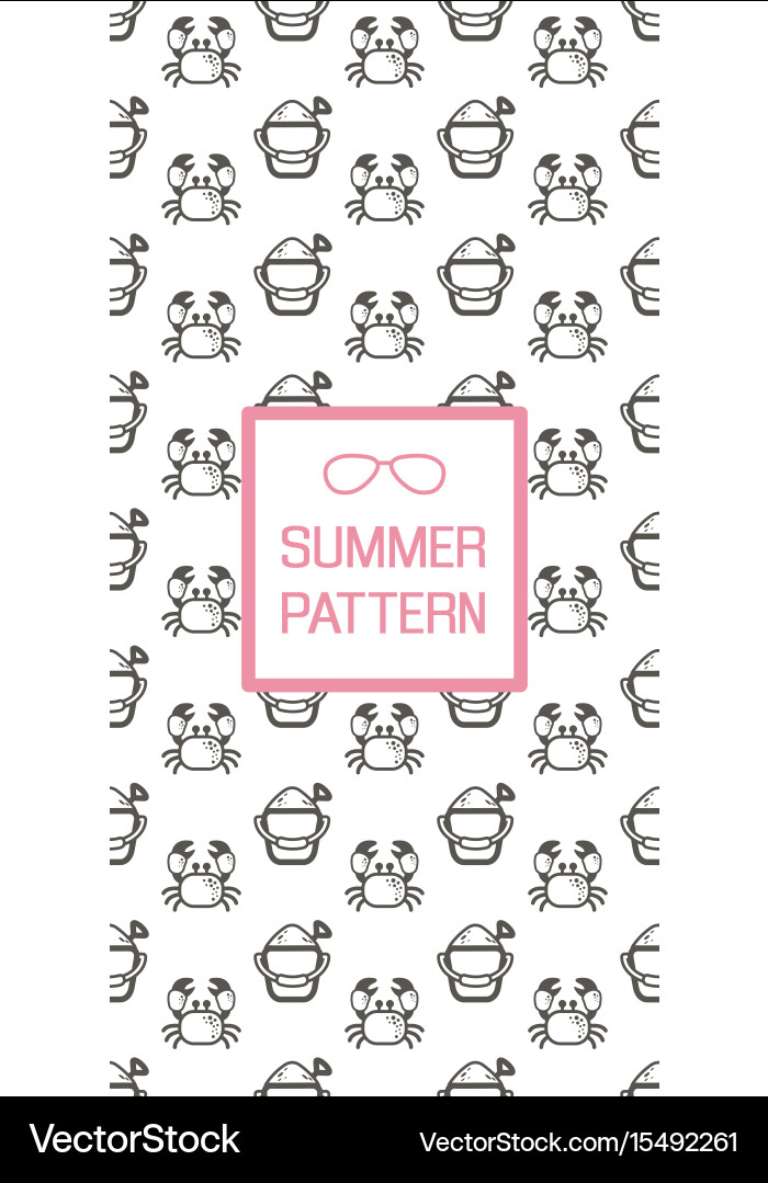Summer seamless pattern beach Royalty Free Vector Image