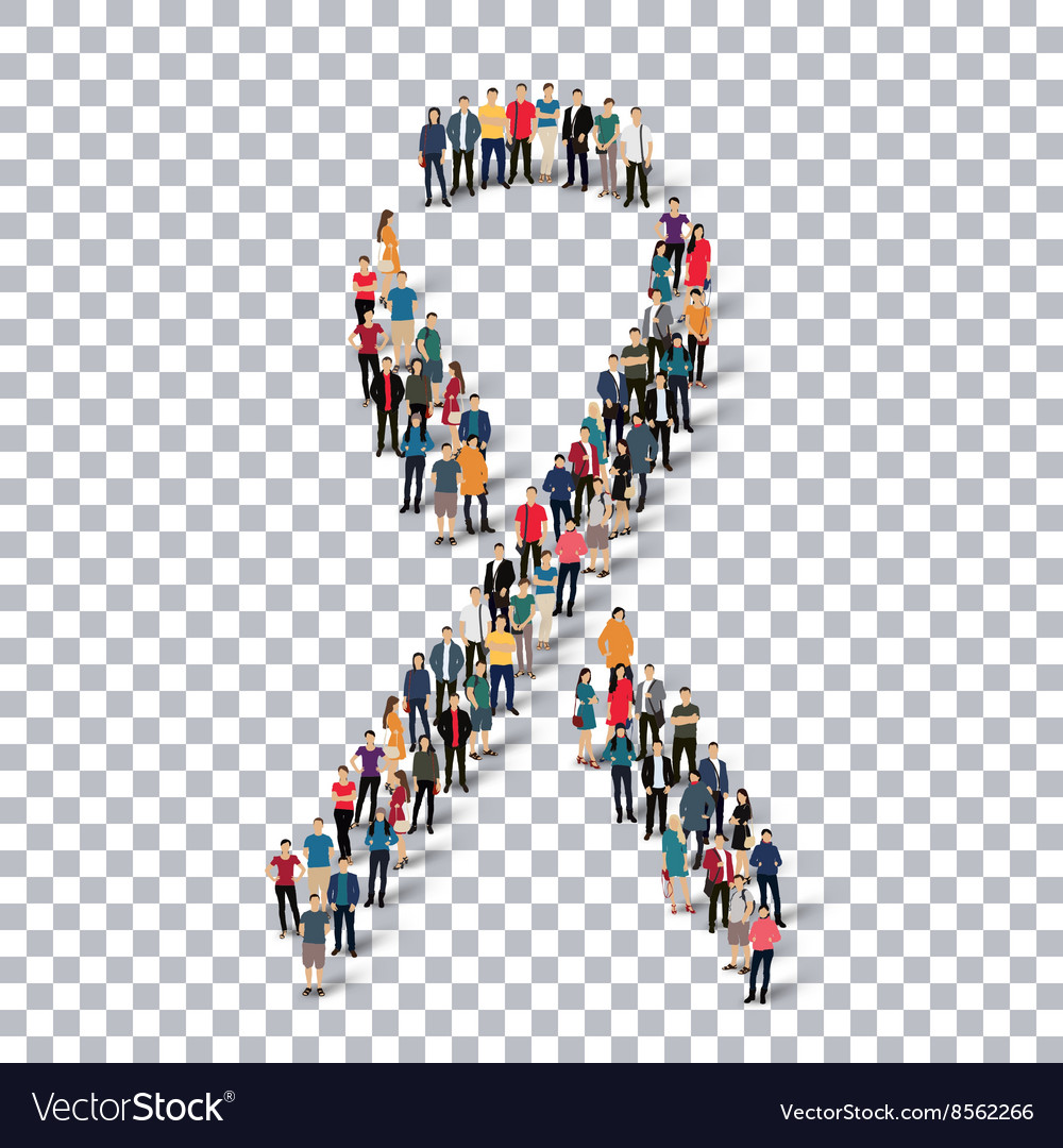 Ribbon man people sign 3d Royalty Free Vector Image