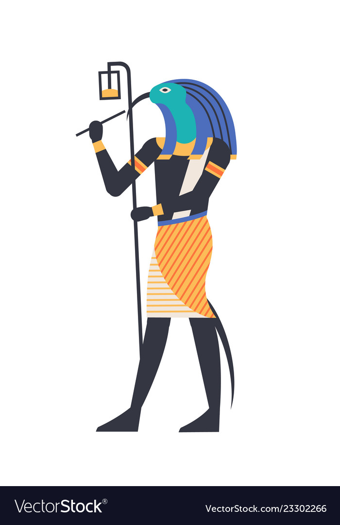 Thoth - god of moon wisdom and magic deity or Vector Image