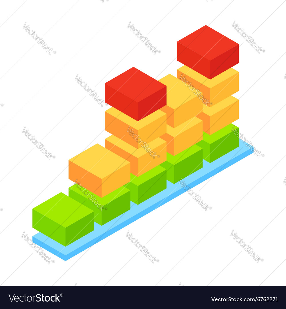 Audio wave isometric 3d icon Royalty Free Vector Image