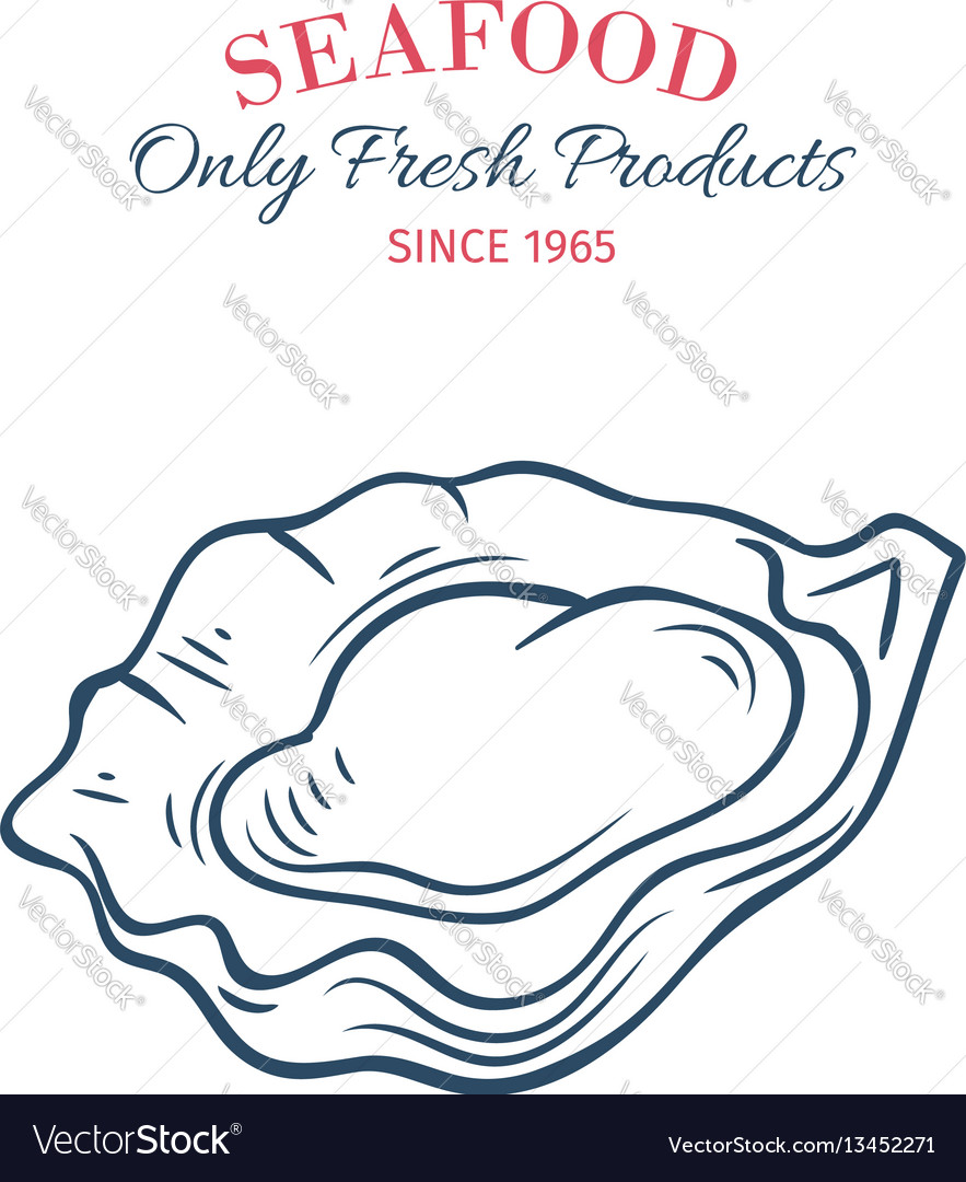 Hand drawn oyster icon Royalty Free Vector Image