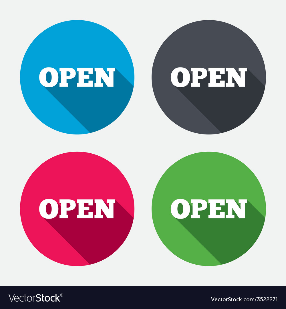 Open sign icon entry symbol Royalty Free Vector Image