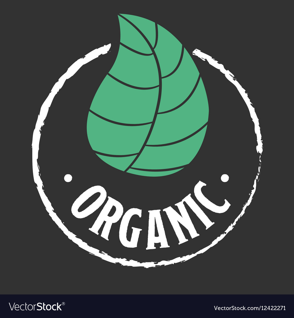 Organic food icon Royalty Free Vector Image - VectorStock