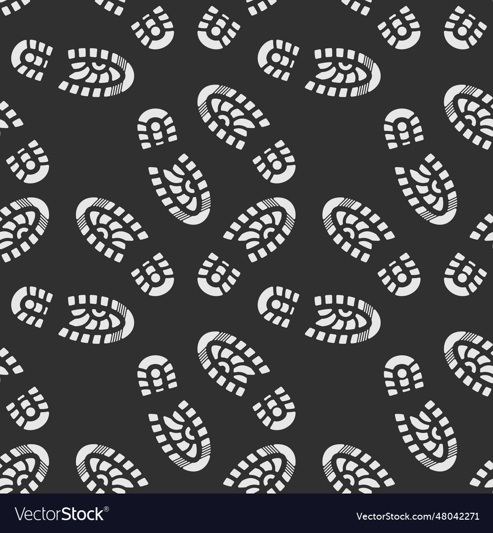 Shoe print seamless pattern Royalty Free Vector Image