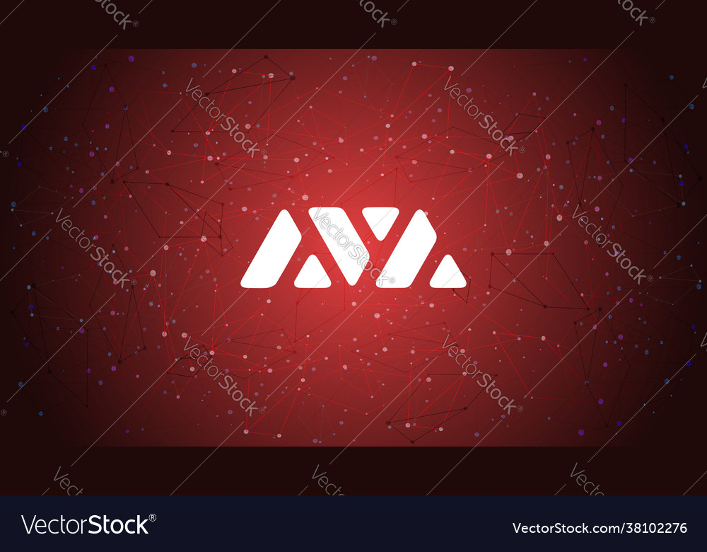 Avalanche avax token symbol defi project Vector Image