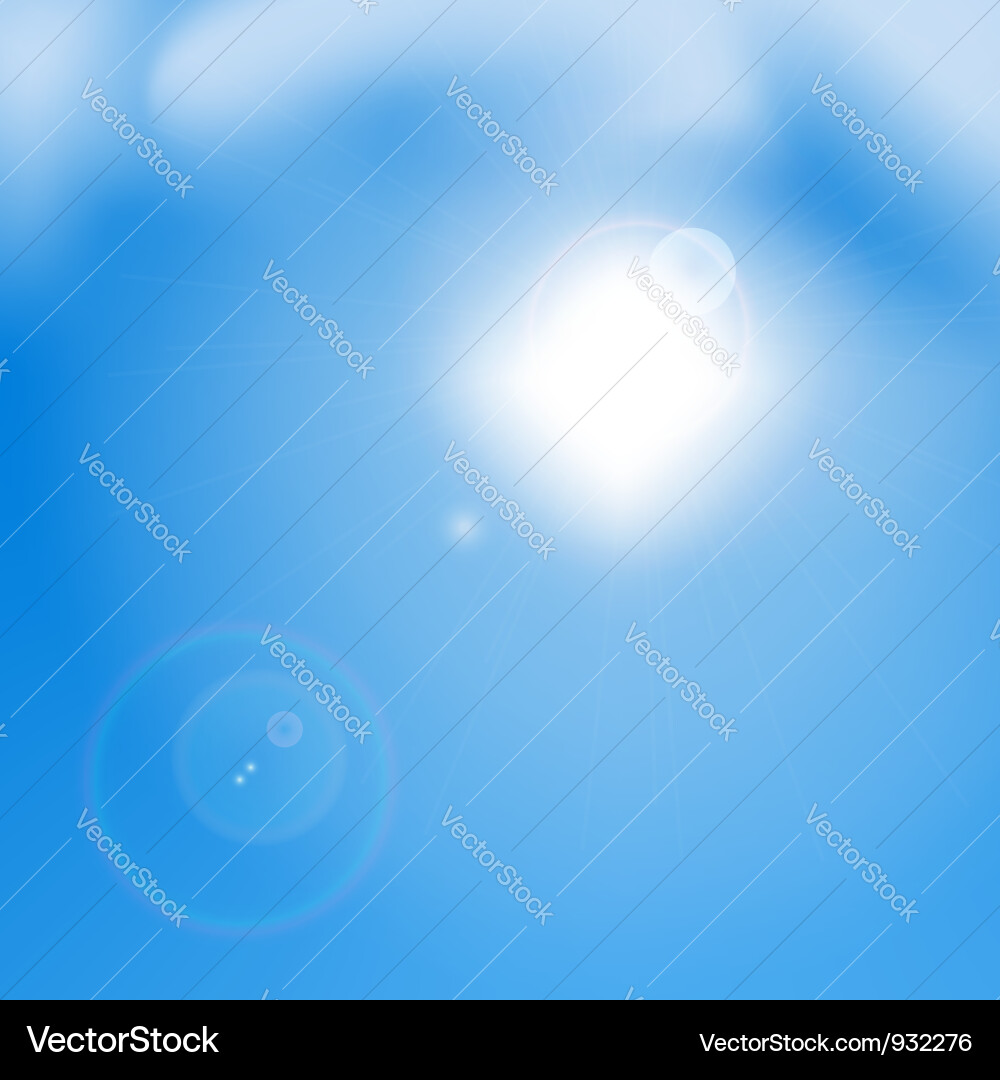 Blue sky Royalty Free Vector Image - VectorStock