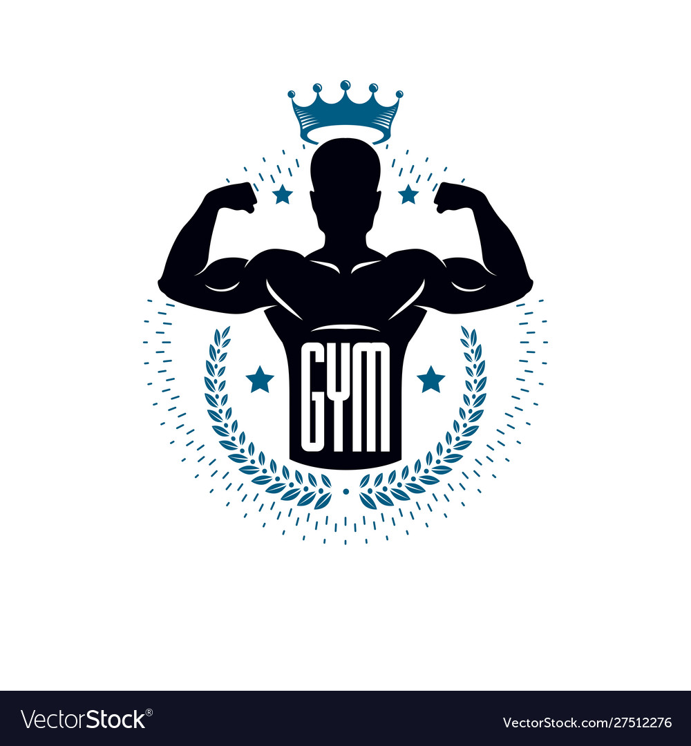 Bodybuilding and fitness sport logo templates Vector Image