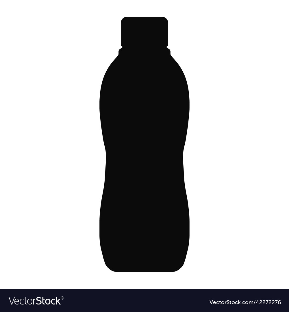 Bottle plastic icon black color Royalty Free Vector Image