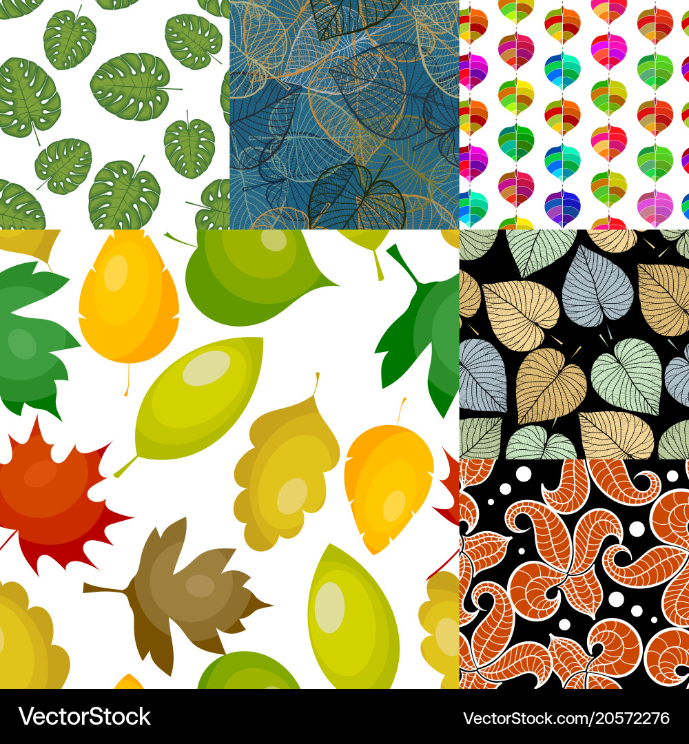 Seamless pattern with leaves background Royalty Free Vector