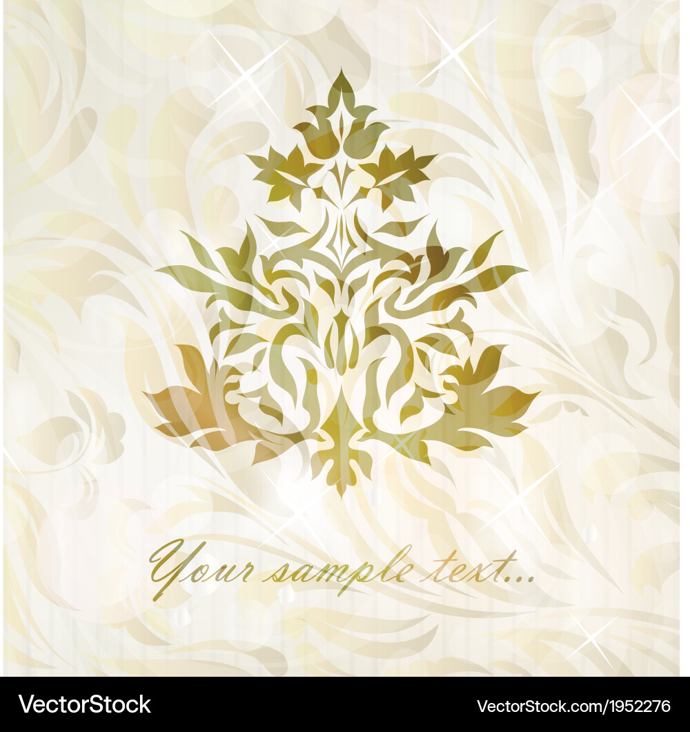 Vintage damask ornament background Royalty Free Vector Image